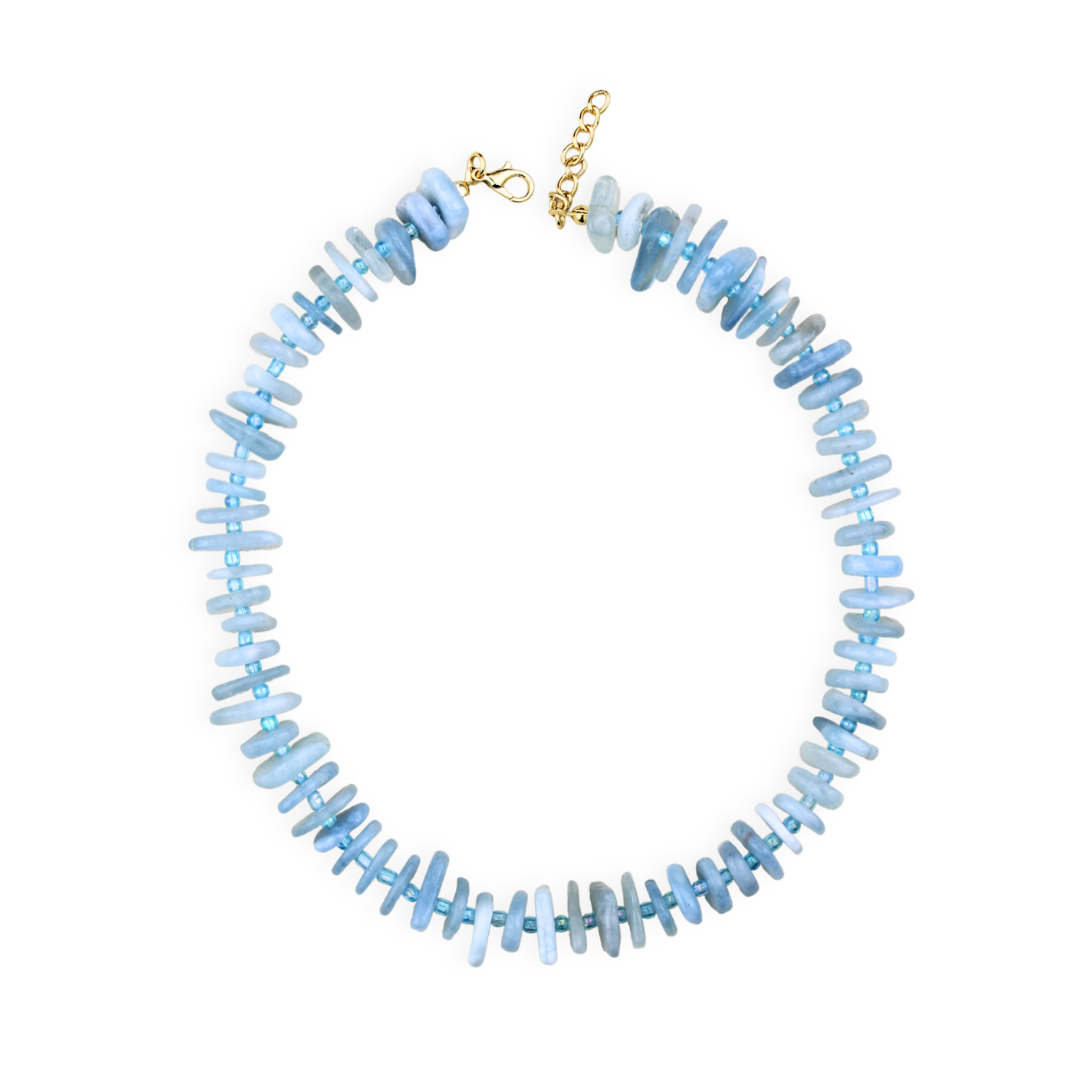 Aquamarine Crystal Necklace