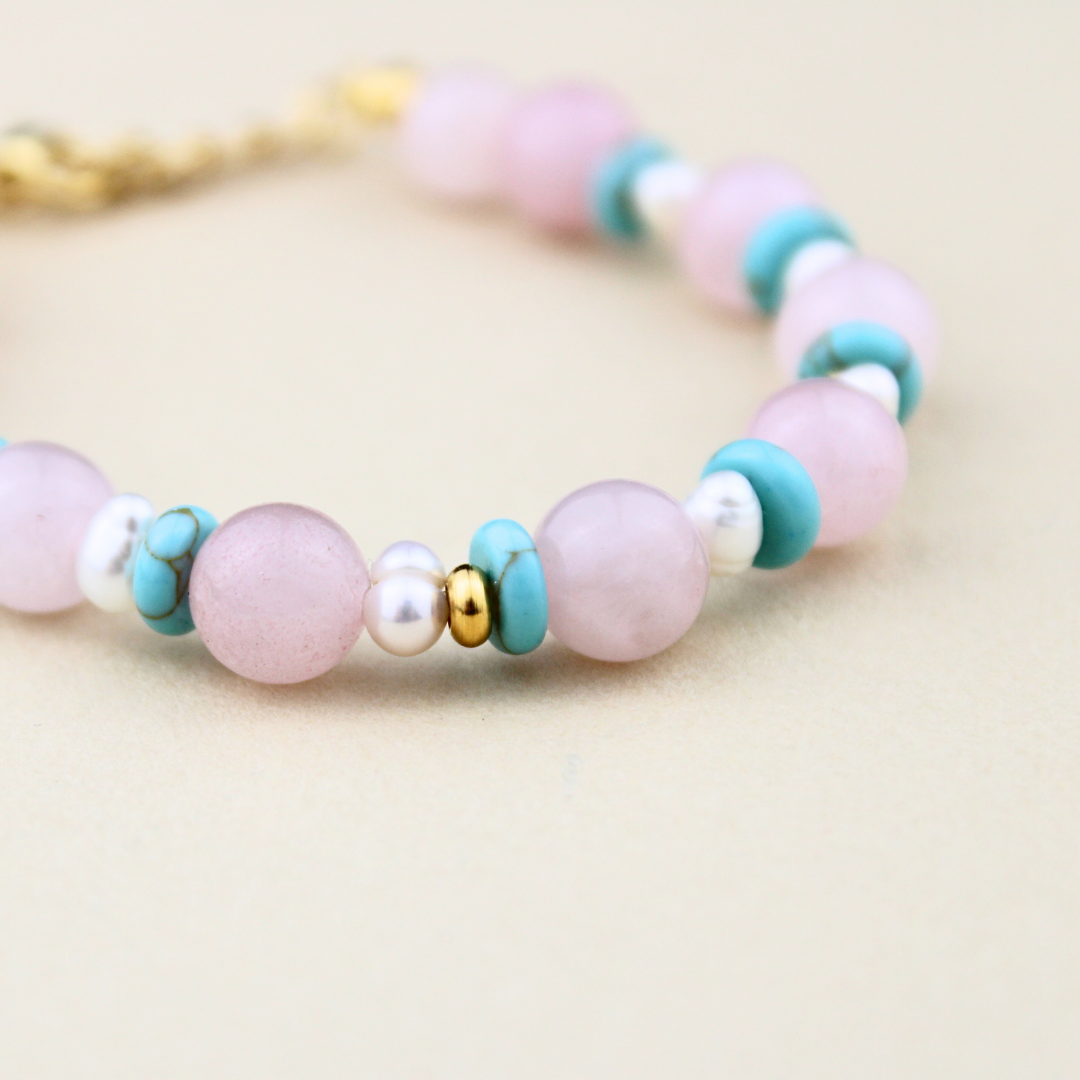 Pink & Turquosie Bileklik