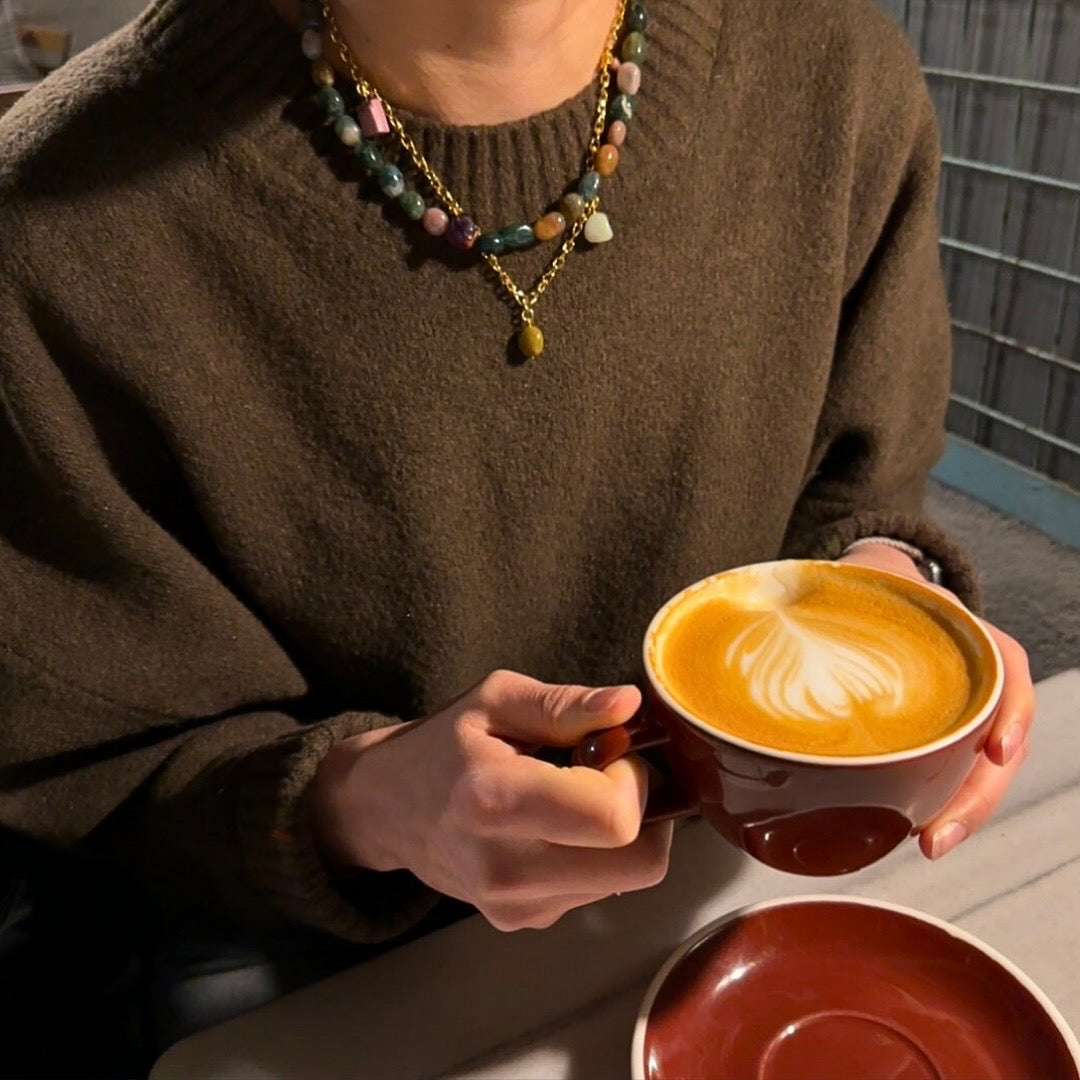 5 Stone Charm Necklace