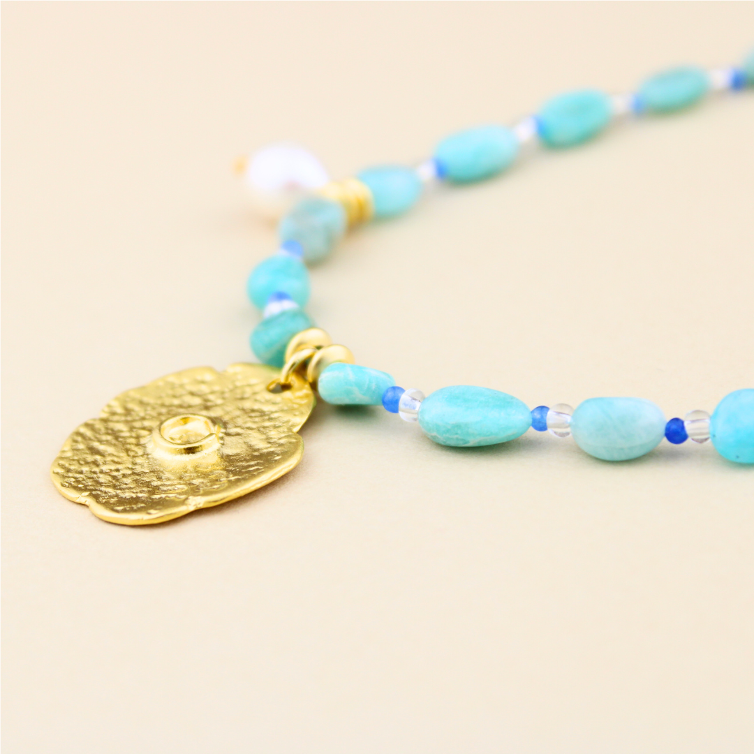 Amazonite& Pearl Necklace