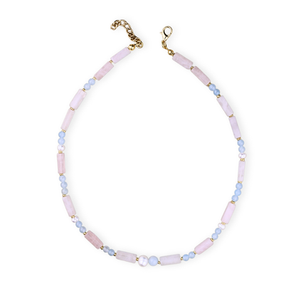 Soft Pink & Aquamarine Kolye